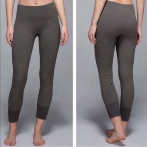LULULEMON | Ebb to Street Seamless Leggings Pants Heathered Gray Wren Women’s 8
